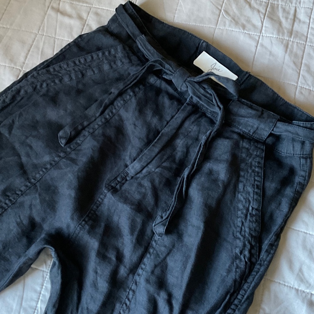 Joie Dark Gray Chinos with Tie Waist